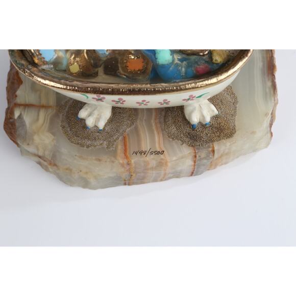 Vtg Ron Lee & Emmett Kelly "No Vacancy" Marble Clown sleeping in a bath 1989 USA - Picture 8 of 10